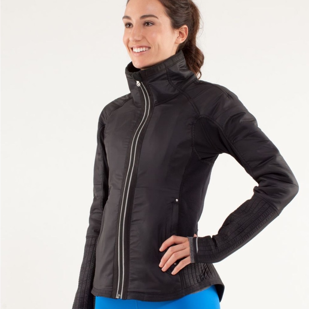 Lululemon Black Jacket with metallic  Hood 4